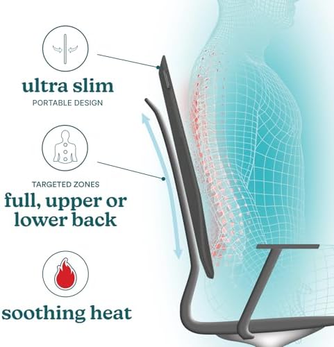 Homedics Ultra Slim Shiatsu Massage Cushion with Heat – Full Back Coverage - Image 5