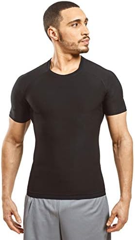 Sweat Shaper Men's Sauna Suit Shirt Athletic Tee, Short Sleeve Compression T-Shirt, Performance Baselayer Workout Shirt - Image 2