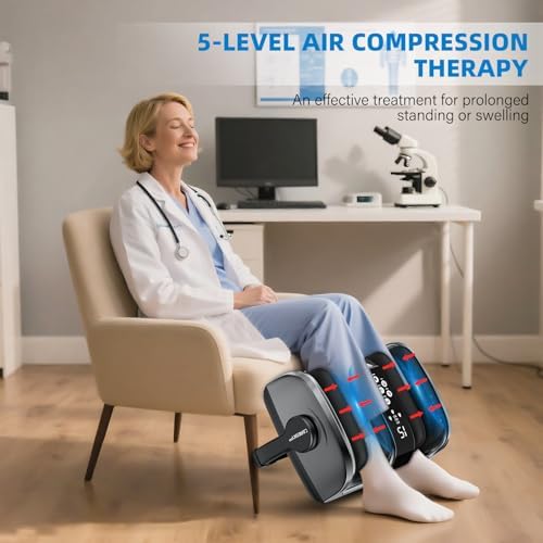 CARESKYpro HSA Eligible FSA Shiatsu Foot Massager with Heat for Neuropathy and Pain Relief, 3 Heat Therapy, 5 Intensity Deep Kneading, Rolling for Calf-Feet-Arm Relaxation, Plantar Fasciitis - Image 5