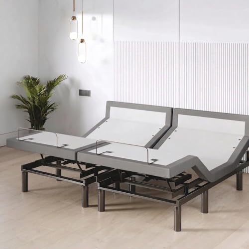 Sven & Son Harmony Adjustable Bed Base, Head and Foot Lift, Massage, Under-Bed Lights, USB, Memory, Zero Gravity Smart Frame - King by Unknown