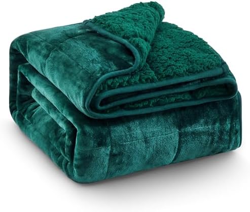 Ultra Soft Sherpa Weighted Blanket for Adults, 60"x80" 20lbs Heavy Blankets by EazfyPro