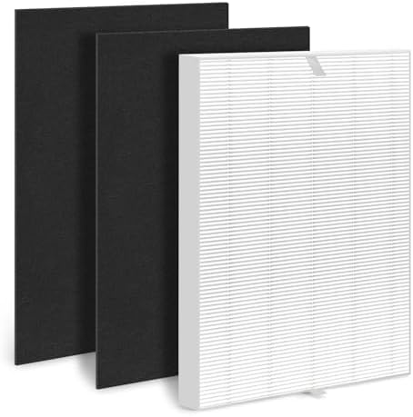 Air108 Filter Replacement Compatible with Oreck AirInstinct Air Purifier Models 75 100 108 109 150 200 | 1 Main Filter and 2 Carbon Filters by Nisreen