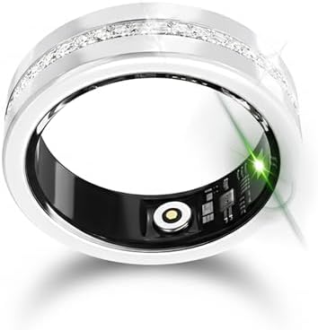 Smart Ring for Women, Diamond Inspired Design (Silver,10#) by Unknown