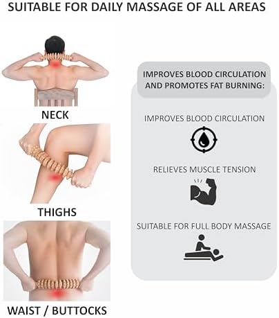 Curved Muscle Roller Stick – Deep Tissue Massage Stick for Muscle Recovery & Sports Therapy, Manual Massage Roller for Legs, Back & Trigger Points (Zero Flex Steel Core) with Travel Bag - Image 2