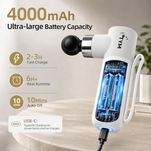 Percussion Massage Gun Deep Tissue, 4 Heads, Mini Muscle Massager - Image 5