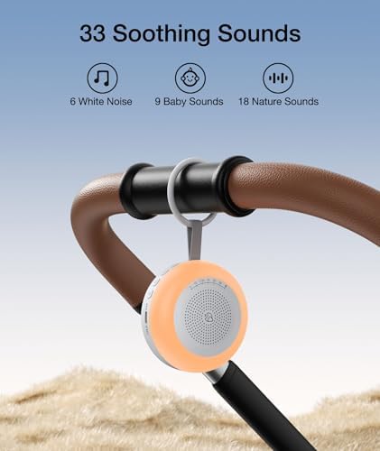 Portable Sound Machine for Baby,LEICEX White Noise Machine,33 Soothing Sound 10 Colors Night Light Sleep Machine for Baby Kids,Timer and Memory, Travel Sound Machine for Sleep Office Privacy Travel - Image 3