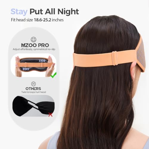 MZOO Pro Breathable Blackout Sleep Mask, Gift for Women Men - Image 6