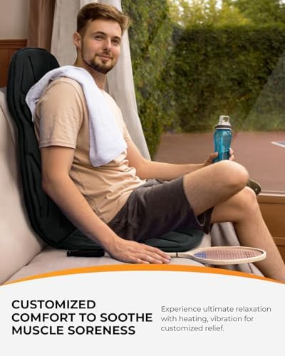 CooCoCo Heated Back Massager, 8-Motor Massage Chair Pad for Home and Office - Image 3