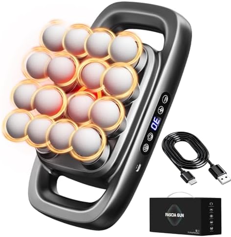 16 Head Massage Gun Deep Tissue, Gift for Husband 2026 Upgrade 48KG Force, 3 Modes & 30 Intensities, Quiet Portable with Dual Safety Protection for Neck Back Legs Waist Pain Relief by Shineforu