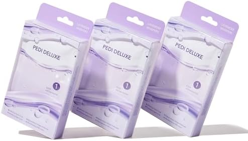 NOVAL Deluxe Pedi Spa 4 Steps Pedicure Kit, Foot Spa Kit with Sea Salt Soak, Sugar Scrub, Mud Masque and Massage Lotion, At Home Pedicure Set for Dry Tired Feet (Lavender Whispers) by NOVAL