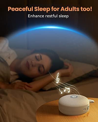 Dreamegg White Noise Machine - Portable Sound Machine for Baby Adult, Features Powerful Battery, 21 Soothing Sound, Noise Canceling for Office,Sound Therapy for Home,Travel, Registry Gift, Light Khaki - Image 7