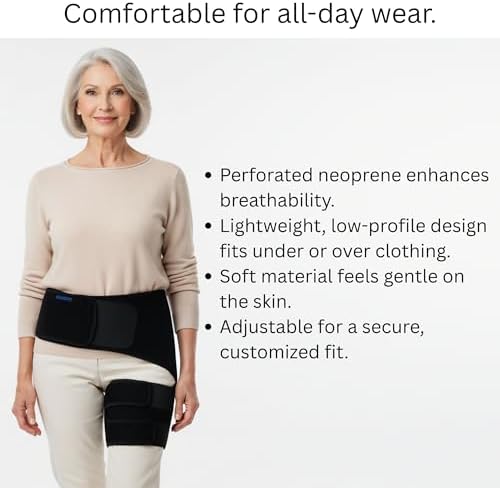 ROXOFIT Hip Brace for Sciatica Pain Relief, Thigh, Hamstring, Groin Pull - Compression Support Wrap Sleeve for Sciatic Nerve, SI Joint, Hip Bursitis, Pulled Muscles for Men, Women - Image 4
