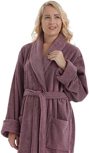 Arus Women's Long Style Full Length Thick Shawl Collar Turkish Bathrobe - Image 3