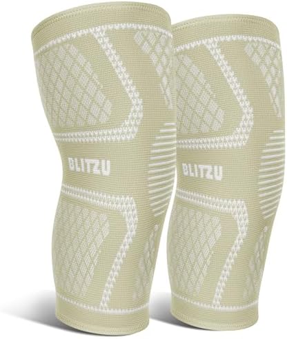 Knee Brace Men & Women, Knee Compression Sleeve Support Wrap Tendonitis L by BLITZU