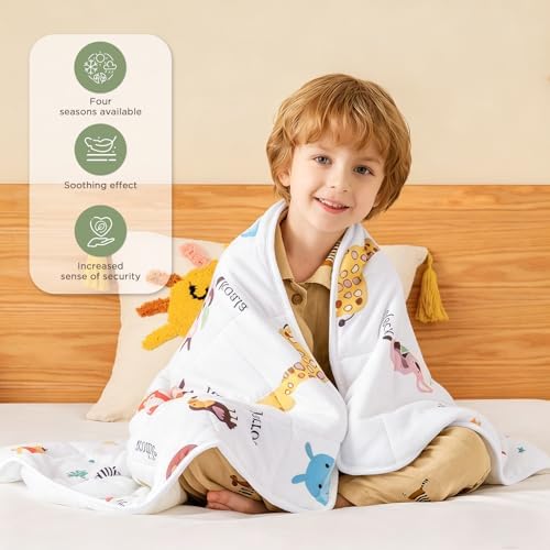 Weighted Blanket - 7 lbs Animal Pattern Heavy Blanket - Small Size Breathable Lap Blanket(41 * 60 inches, 7 lbs) - Image 3