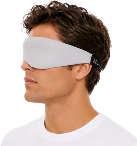 ALASKA BEAR Side Sleeper Sleep Mask, Patented, 100% Blackout, Pale Grey - Image 2