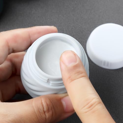 Gemice TSA Approved Travel Containers for Toiletries, 4 Pack Silicone Cream Jars with Convenient Toiletry Bag, Leak-proof Wide Mouth Travel-Size Toiletries Containers with Lid for Cosmetic Cream - Image 4
