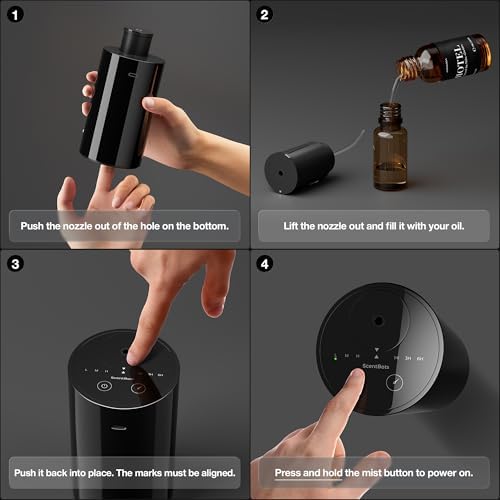 2 Pack ANZ Waterless Diffuser for Essential Oil, Black + Black - Image 6