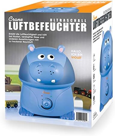 Crane Animal Humidifier for Kids Bedroom, 1 Gal. Cool Mist Humidifier with Adjustable Settings, Optional Filter, Auto Shut-Off, Hippo - Image 5