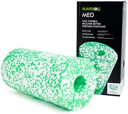 BLACKROLL - MED or MED 45 Foam Roller, Ideal for Myofascial Trigger Point Release and Back Massage, for Yoga, Exercise, Pilates, and Home Gym Workouts and Muscle Recovery, White/Green by Blackroll