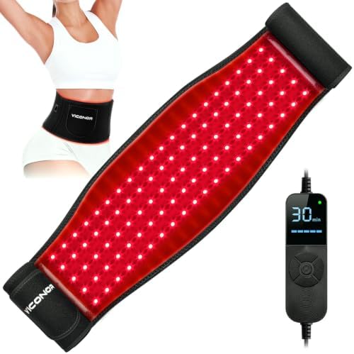 Red Light Therapy Belt for Body Infrared Light Therapy Devices Near Infrared Wrap Pad Timer Remote Control for Back Waist Muscle by Viconor