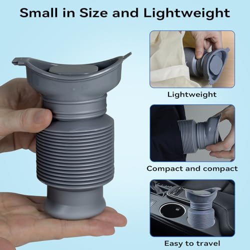 Pee Bottles for Men, Adjustable Emergency Urinal 750ml, Car Pee Bottle for Men and Women, Portable Toilet for Car, Shrinkable Personal Mobile Toilet,Urine Bottle, Travelling, Traffic Jams & Hiking - Image 4
