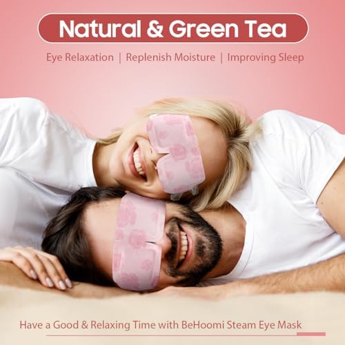 BeHoomi Steam Eye Mask, 10Packs Heated Eye Mask, Self Heating Disposable SPA Warm Compress for Eyes Sleep Mask, Travel Essentials & Relaxation Gifts for Women (Rose Scent) - Image 2