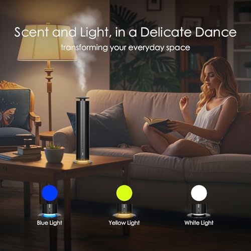 Somniare Waterless Essential Oil Diffuser, 1500 Sq. Ft 6 Level(Black) - Image 2