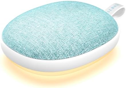 Portable White Noise Sound Machine: Baby Sleep Soother, Bluetooth Speaker, Rechargeable Battery, 4-Speed Timer, 6 Soothing Sounds Adult Therapy Aid for Trave (Cyan, Portable) by Unknown