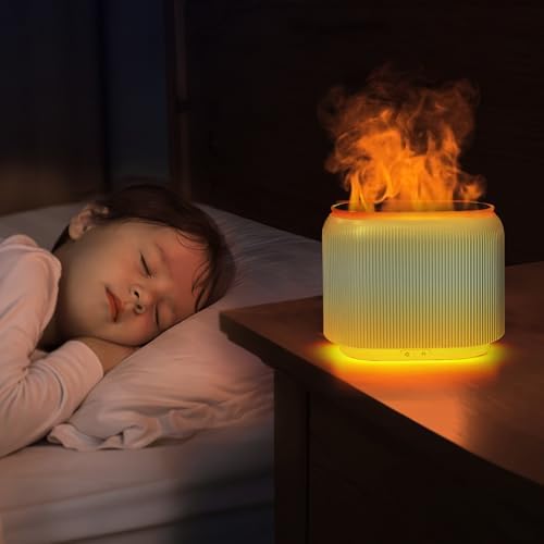 LIFFY Essential Oil Diffuser - Fireplace Fire Flame Aromatherapy Diffuser, Mist Humidifier with Multi-Color LED Lights, for Bedroom, Yoga Spa | Whisper-Quiet Operation, Ideal Gifts - Image 3