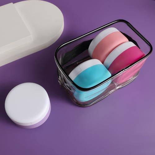 Kuangre Travel Containers for Toiletries, Silicone Cream Jars BPA-Free, Leak-proof 1.35oz Travel Size Containers, Portable Size Silicone Jars with Lid for Cosmetic Face Hand Body Cream (4 Pack) - Image 5