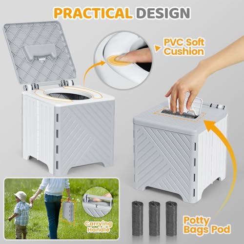 Orzbow Portable Potty Training Chair for Toddler, Travel Emergency Toilet - Image 5