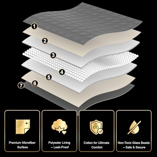 Machine Washable Weighted Blanket for Adults - Heavy Blankets for All-Season Sleeping, Cooling Soft & Breathable with Premium Glass Beads (78” x 85”｜25lbs) - Image 4