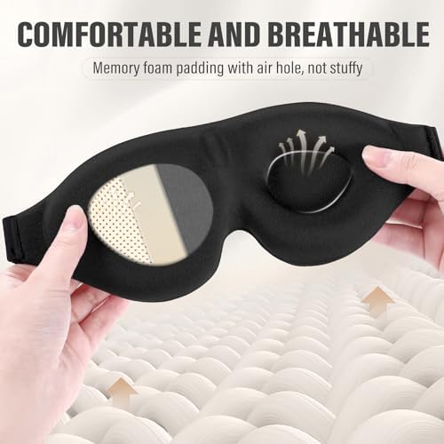 YIVIEW Sleep Mask for Side Sleeper, Light Blocking Zero Pressure Blindfold - Image 5