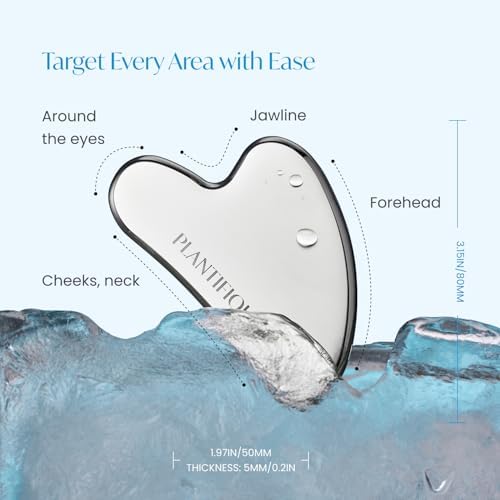 PLANTIFIQUE Stainless Steel Gua Sha Facial Tool - Face Massager, Anti Aging - Image 3