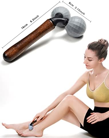 Relax Massage Roller - Body Massage Tools Myofascial Trigger Points Reduce Muscle Soreness Tightness Leg Cramps for Circulation, Stress, Arthritis and Hand Pain Relief & Recovery (Grey) - Image 3