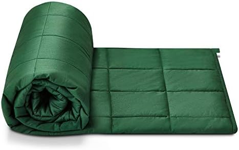 TONGDADA Kids Weighted Blanket | 40''x60'',10lbs | for Child Between 80-125 lbs | Premium Cotton Material with Glass Beads | Dark Green - Image 4