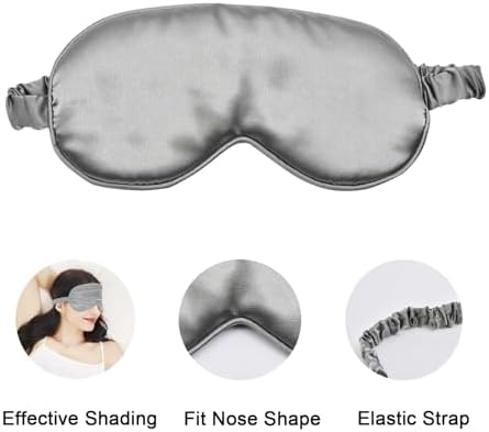 LERSVICVIL Sleep Masks 4 Pack Silky Eye Cover Soft Satin Blindfold Elastic Strap Night Eye Shade for Women Men - Image 4