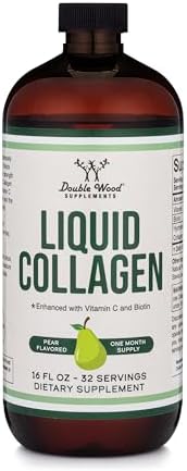 Liquid Collagen 2,500mg, Types 1 + 3, Skin, Hair + Nails, 32 Servings by DoubleWoodSupplements