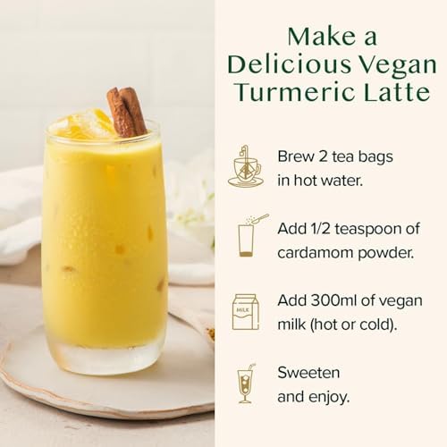 VAHDAM Organic Turmeric Ginger Herbal Tea Bags (100 Pyramid Tea Bags) Caffeine Free, Non GMO | 100% Pure Herbal Blend - Savory & Spicy, Plant-Based Teabags | Resealable Ziplock Pouch (Pack of 2) - Image 6