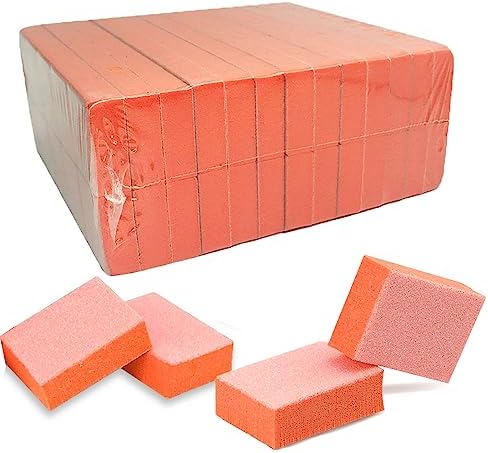 MARYTON Nail Buffer Mini Block Files, 80/100 Grit, Orange, 130 PCS by MARYTON