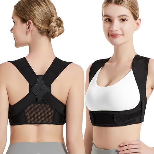 JMPOSE Posture Corrector for Back Support: Adjustable Shoulder Posture Brace for Men and Women (Black, Small/M) by JMPOSE