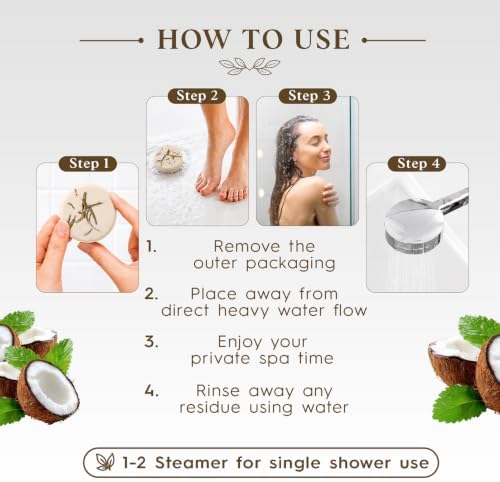 SWCANDY Coconut & Mint Shower Steamers 8 Pack, Home Spa Self Care - Image 7