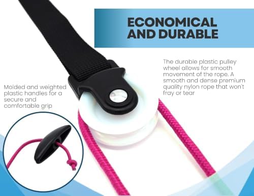 AARAM Pulley with Rope and Door Strap, Easy to Use Exercise Equipment for Frozen Shoulder and Hand/Arm Exercise Material Nylon Plastic, Smooth Action Pulley - Image 6