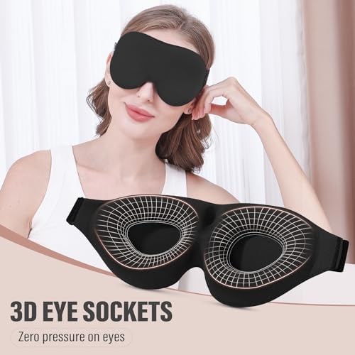 YIVIEW Sleep Mask for Side Sleeper, Light Blocking Zero Pressure Blindfold - Image 4