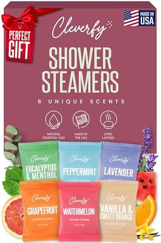 Cleverfy Shower Steamers Aromatherapy Gifts for Teen Girls, 6 Tablets by Cleverfy