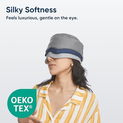 Vesta 100% Bamboo Viscose Sleep Mask, Silky Soft, Adjustable, Full-Size for Total Blackout, Perfect for Sleep, Travel & Nap, Includes Travel Bag and Gift Box (Pacific Blue, Pack of 1) - Image 4