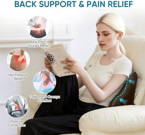 Lumbar Support Pillow for Recliner and Couch, Ergonomic Back Support Pillow - Image 3