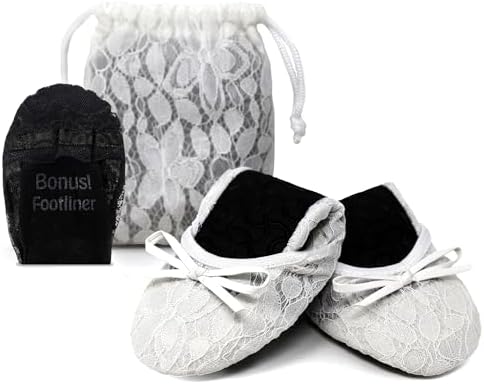 Foldable Flats for Women, Portable Ballet Shoes for Wedding &Travel Comfort by SilkyToes