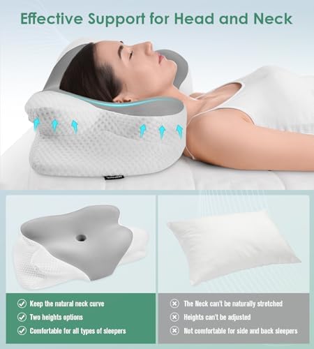DONAMA Cervical Pillow Ergonomic Memory Foam Pillow for Neck Support - Image 5